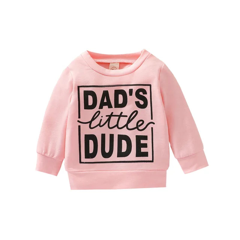 0-18M Infant Baby Boy Girl Autumn Shirts Long Sleeve Letter Printed Top 3Colors Fashion Outfit