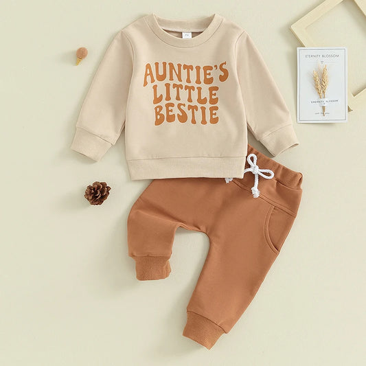 2023-09-21  0-3Ytoddler Baby Boy Clothes Set Letter Print Long Sleeve Pullover Top Sweatshirt Pant Fall Winter Outfits