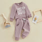  Toddler Baby Boy Clothes Set Letter Print Long Sleeve Pullover Tops Sweatshirt Pants Fall Winter Outfits