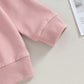 0-3T Baby Girls Clothes Outfit Long Sleeve Letters Print Sweatshirt Elastic Waist Sweatpants Fall Clothes