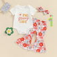 2024-03-14  Baby Girl Birthday Set Letter Print Short Sleeve Romper with Floral Flare Pants and Headband 3Pcs Outfit 2023 04 2022