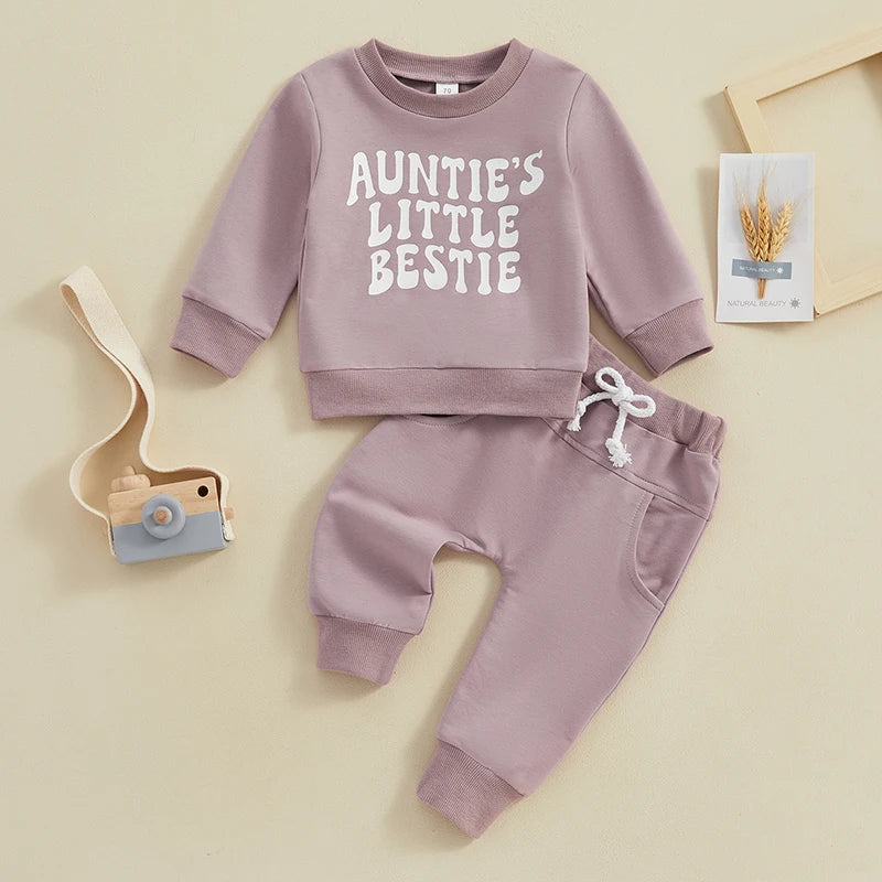  Toddler Baby Boy Clothes Set Letter Print Long Sleeve Pullover Tops Sweatshirt Pants Fall Winter Outfits