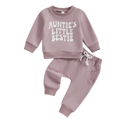  Toddler Baby Boy Clothes Set Letter Print Long Sleeve Pullover Tops Sweatshirt Pants Fall Winter Outfits