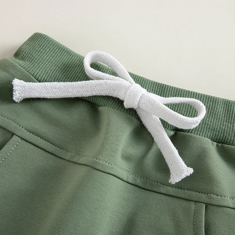  0-3Years Toddler Baby Boys Sweatpants Elastic Waist Drawstring Solid Fall Trousers Pockets Casual Clothes