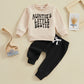  Toddler Baby Boy Clothes Set Letter Print Long Sleeve Pullover Tops Sweatshirt Pants Fall Winter Outfits