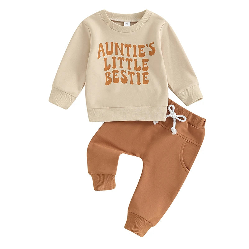 2023-09-21  0-3Ytoddler Baby Boy Clothes Set Letter Print Long Sleeve Pullover Top Sweatshirt Pant Fall Winter Outfits